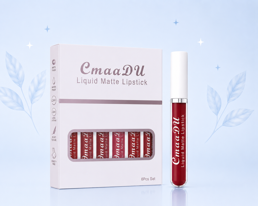 Queene Matte Liquid Lipstick — Long-Wear Set of 6